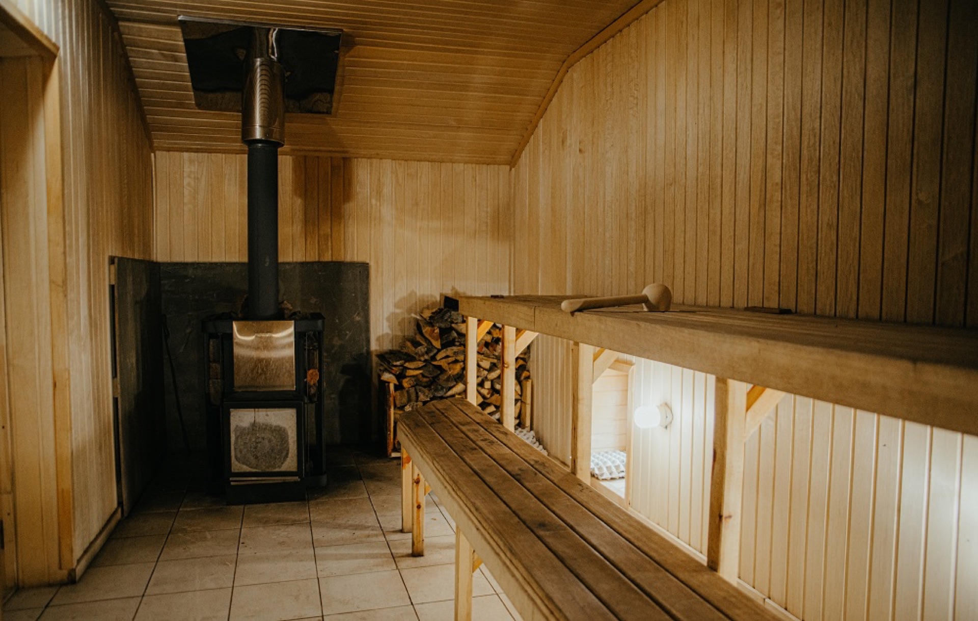 Баня в лагере на Поное